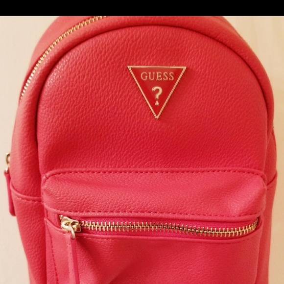 Guess Handbags - GUESS LEATHER BACKPACK/CROSSBODY BAG